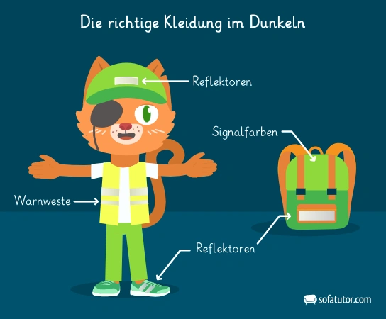 Zu Fuß zur Schule Monat